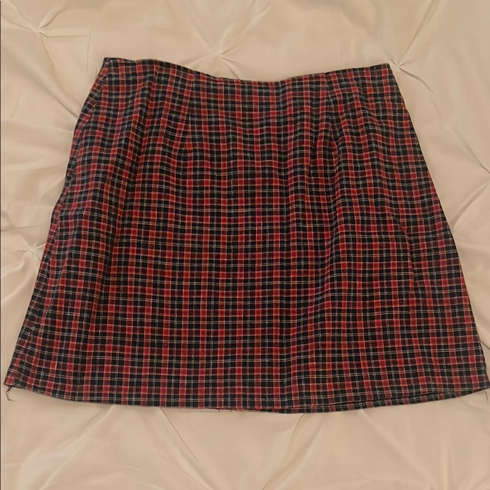 Plaid Red and Black Women's Skirt
